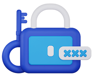 Web 3 60 3d access password icon png