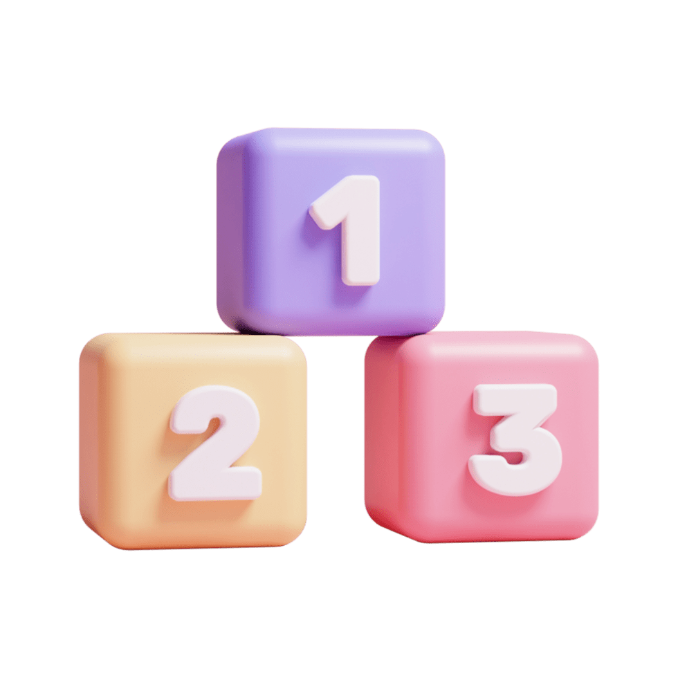 Web 3 37 3d number block icon or 3d 123 number block icon free png