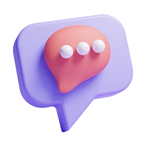 Web 3 84 3d speech bubbles icon or chat message notification icon or 3d online messaging icon free png