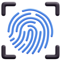 Web 3 26 fingerprint 3d render icon illustration png