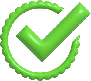 Web 3 62 like or correct symbol confirmed or approved button check mark icon 3d illustration free png