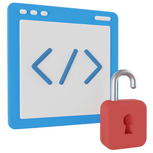 Web 3 61 open source 3d illustration png